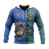 MacIntyre Hunting Ancient Tartan Hoodie - Lion Rampant And Celtic Thistle Style